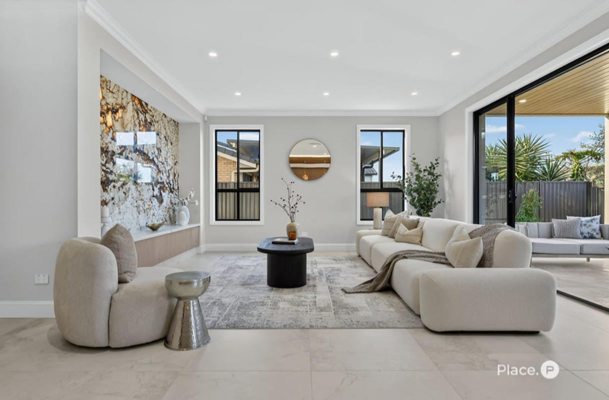 Bright living room in an Algester investment property prepared for new tenants