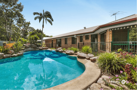 Brisbane family rental property with outdoor area