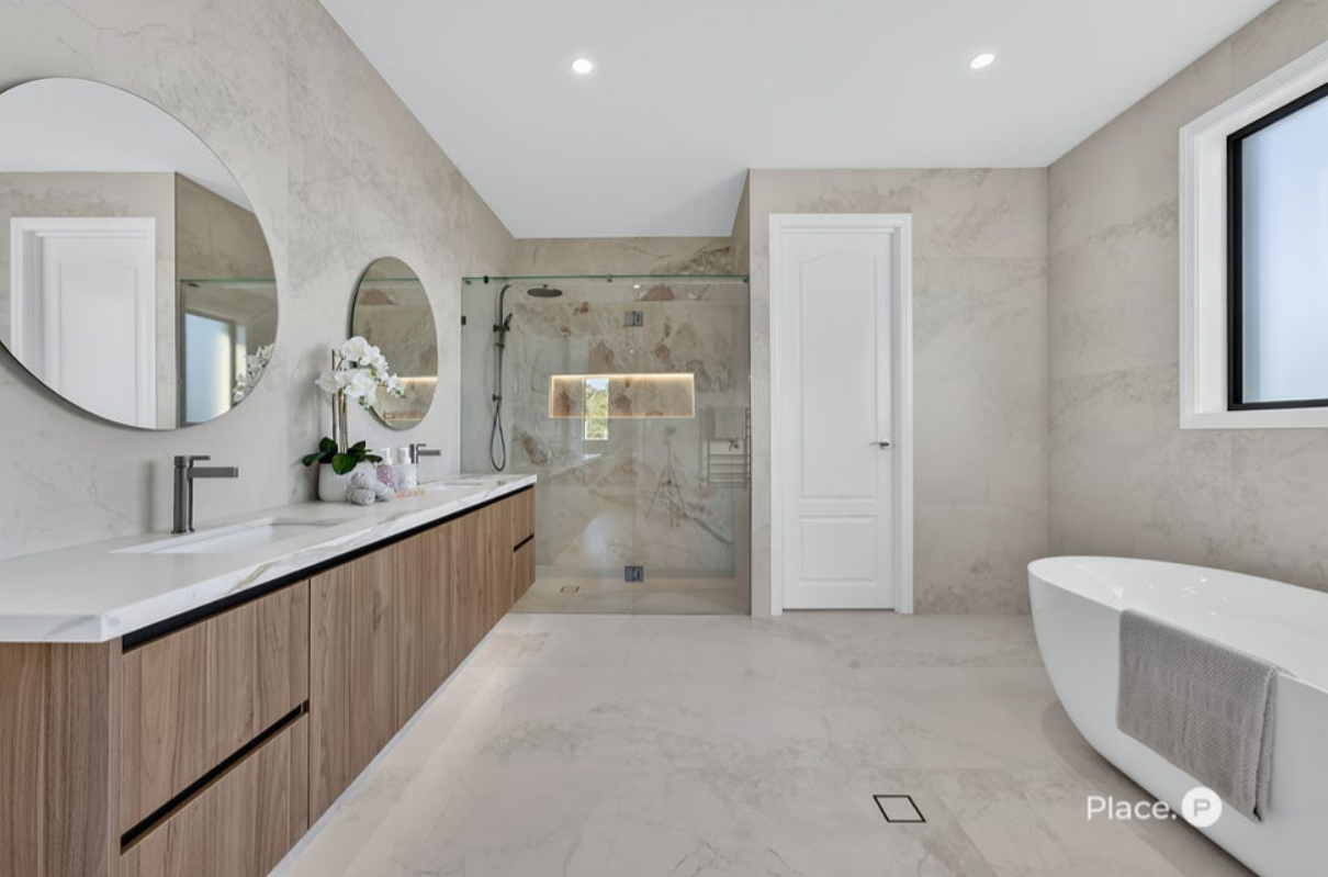 Modern bathroom in an Algester rental property maintained to a high standard