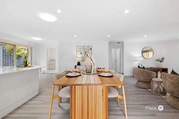 Well-presented living and dining area in a Brisbane investment property